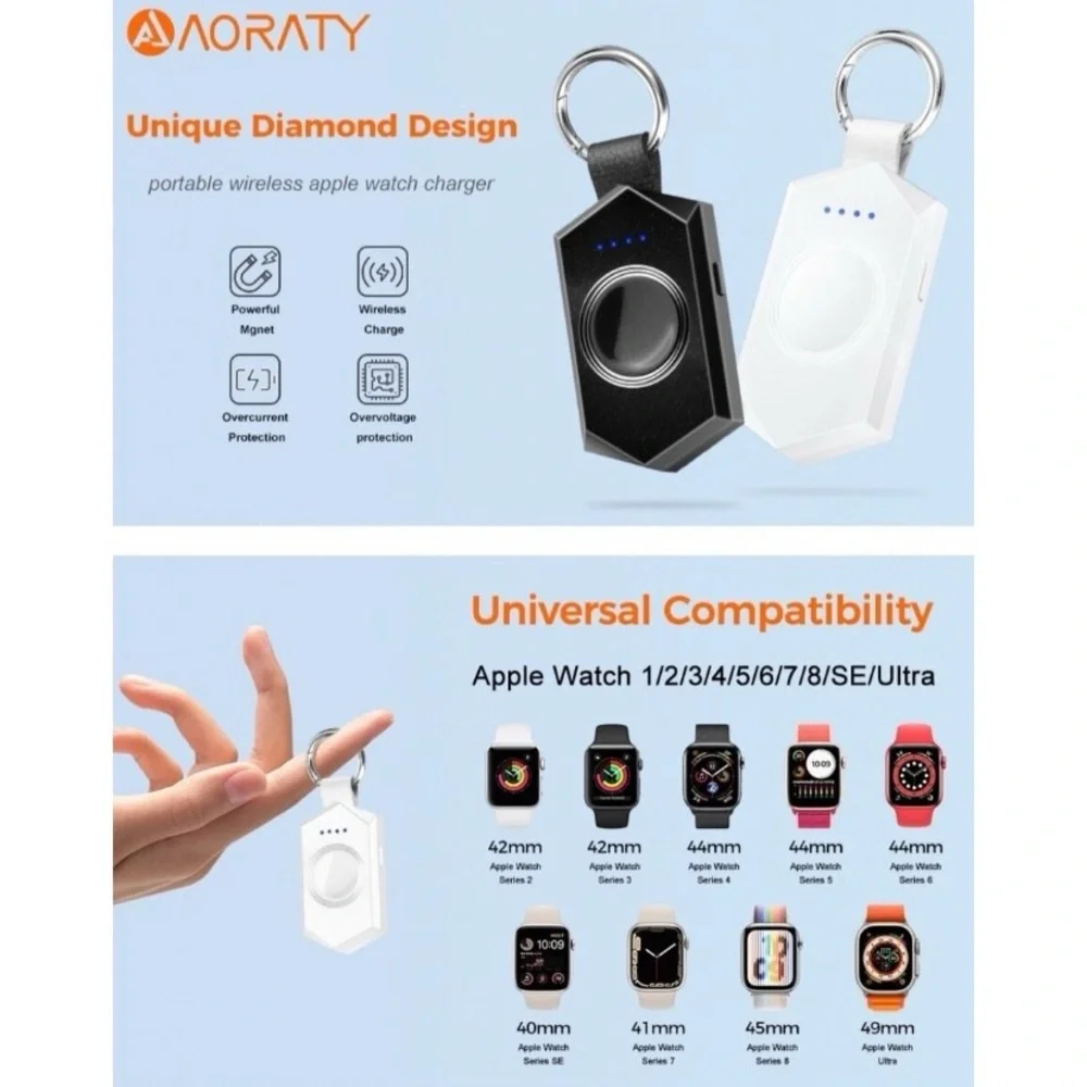Portable Apple Watch Charger Keychain